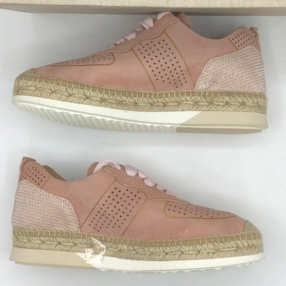 KANNA Pink sparkle perforated Espadrille Sneakers
